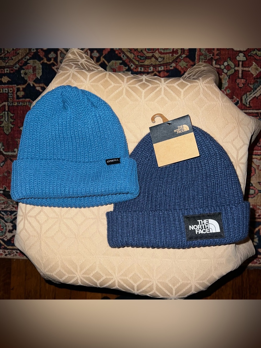 Set of 2 Kid’s Ribbed Cuffed Beanie - Blue